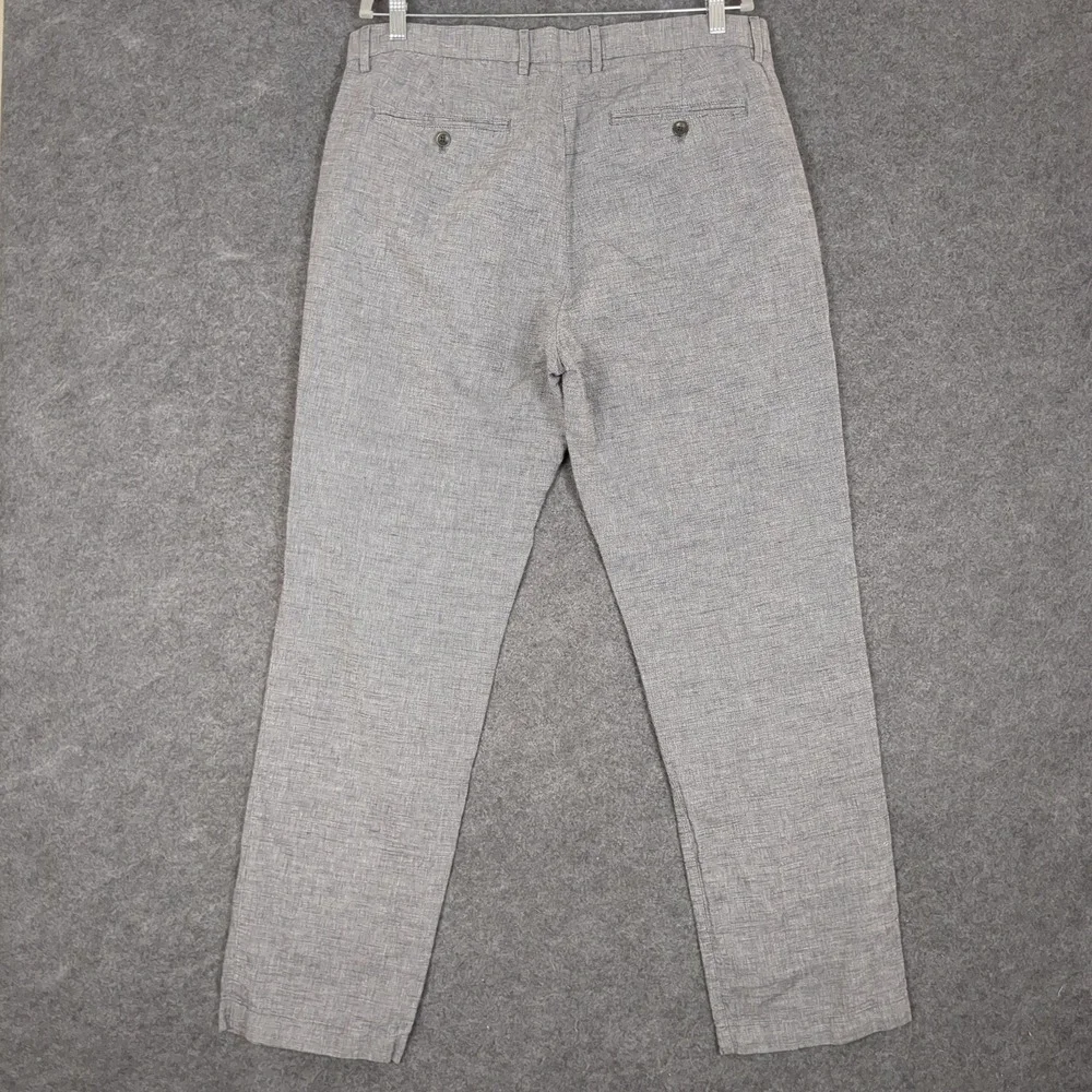 Banana Republic Aiden Fit Mens 36x32 Gray Linen Blend‎ Slim Chino Pants Slacks